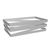 FOH BHO087SII20 20" W x 12" D x 6" H Silver Stainless Steel Rectangular Buffet Building Blocks Zig Zag Housing Only