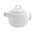 FOH BTP001WHP12 16 Oz. Porcelain Round Mod Teapot with Lid and Handle