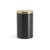 FOH RJR030BKS23 2.5" W Matte Black Round Stainless Steel Jar with Lid