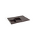 FOH RRT025BRL21 15.5" W x 11.75" D x 2" H Brown Faux Leather Rectangular Flat Tray