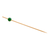 FOH AST014GRB83 4.5" Green Ball on Top Bamboo Servewise Disposable Picks