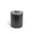 FOH RIB058BKL21 2 Qt. Black Faux Leather Round Ice Bucket with Lid