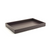 FOH RRT015BRL21 5" W x 10" D x 1.5" H Brown Faux Leather Rectangular Tray