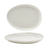 FOH DOS032BEP20 13" W Scallop Oval Porcelain Tides Plate