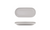 FOH DSU012GYP23 11" W Oval Porcelain Stone Bevel Plate