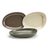 FOH DSP032ESP23 8" W Oval Porcelain Mocha Kiln Plate