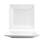FOH DDP055WHP22 9" W White Square Porcelain Rolled Wide Kyoto Plate