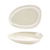 FOH DSP032BEP23 8" W Oval Porcelain Vanilla Bean Kiln Plate