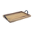 FOH SPT058NAW21 9" W x 13" D Natural Bamboo Rectangle Rustic Wood Serving Sheet Pan with Handles