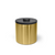 FOH RIB034GOS21 3 Qt. Gold Stainless Steel Round Ice Bucket with Lid