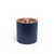 FOH RIB074BLL21 3.5 Qt. Blue Faux Leather Round Ice Bucket with Lid