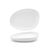 FOH DSP032WHP23 8" W White Oval Porcelain Kiln Plate