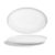 FOH DOS035WHP21 13" W Oval Porcelain Deep Raised Harmony Plate