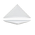 FOH DAP045WHP23 7.5" W Porcelain Triangular Mod Plate