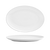 FOH DSP023WHP22 9.5" W White Oval Porcelain Coupe Spiral Plate
