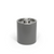 FOH RIB063GYL21 2 Qt. Gray Faux Leather Round Ice Bucket with Lid