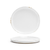 FOH DSP036WHP23 7.5" Dia. White Round Porcelain Artefact Plate