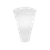FOH BHO020CLT27 3.5" Dia. x 5.25" H Round Plastic Wireware Cone Liner for Patina Basket