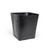 FOH RWA031BKL21 14 Qt. Black Faux Leather Flare Waste Can