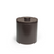 FOH RIB017BRL21 3.5 Qt. Brown Faux Leather Round Ice Bucket with Lid