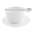FOH DCS040WHP23 6" Dia." x 0.25" White Porcelain Round Raised Edge Harmony Saucer