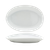 FOH DSP033WHP22 8" W White Oval Porcelain Tides Plate
