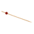 FOH AST014RDB83 4.5" Red Ball on Top Bamboo Servewise Disposable Picks