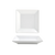 FOH DAP002WHP23 5" W Porcelain Square Linear Design Kyoto Plate