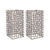 FOH BRI011GOI28 6.5" W Brown Metal Square B Buffet Building Blocks Link Display Riser
