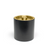 FOH RIB026BKL21 3.5 Qt. Black Faux Leather Round Ice Bucket with Lid