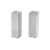 FOH TSP015BSS22 1" W Stainless Steel Square Serving Accessories Salt and Pepper Set