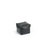 FOH RJR031BKL22 3.5" W Black Square Faux Leather Jar