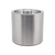 FOH RIB024BSS21 3 Qt. Silver Stainless Steel Round Ice Bucket with Lid
