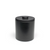 FOH RIB017BKL21 3.5 Qt. Black Faux Leather Round Ice Bucket with Lid