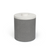 FOH RIB052GYL21 3.5 Qt. Gray Faux Leather Round Ice Bucket with Lid