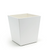 FOH RWA003WHL21 14 Qt. White Faux Leather Flare Waste Can
