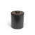 FOH RIB057BKL21 2 Qt. Black Faux Leather Round Ice Bucket with Lid