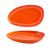 FOH DDP062ORP22 11" W Blood Orange Oval Porcelain Kiln Plate