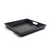FOH RRT013BKL20 15.75" W x 15.75" D x 2.25" H Black Faux Leather Square Tray