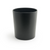 FOH RWA030BKL21 6.75 Qt. Black Faux Leather Tapered Cylinder Waste Can