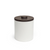 FOH RIB029WHL21 3.5 Qt. White Faux Leather Round Ice Bucket with Lid