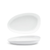 FOH DDP062WHP22 11" W White Oval Porcelain Kiln Plate