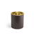 FOH RIB062BRL21 2 Qt. Brown Faux Leather Round Ice Bucket with Lid