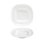 FOH DAP022WHP23 3 Oz. Porcelain Square Wide Trillium Plate
