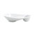 FOH DAP052WHP22 1 Oz. Porcelain Oval 2-Compartment Ellipse Sampler Plate