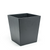 FOH RWA003BKL21 14 Qt. Black Faux Leather Flare Waste Can