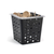 FOH BHO078BKI21 7" W Black Metal 1- Compartment 1/6 Size Dots Flatware Divider Set