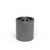 FOH RIB061GYL21 2 Qt. Gray Faux Leather Round Ice Bucket with Lid