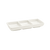 FOH DSD017BEP23 3 Oz. Porcelain 3-Compartment Catalyst Divided Dish