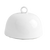 FOH DCV001WHP23 4.25" Dia. X 3.25" White Porcelain Round Small Monaco Cloche